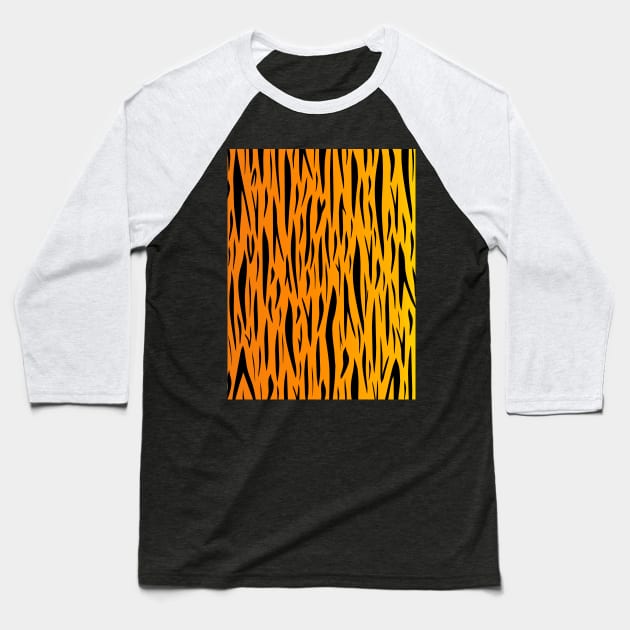 ORANGE Tiger Stripes Baseball T-Shirt by SartorisArt1